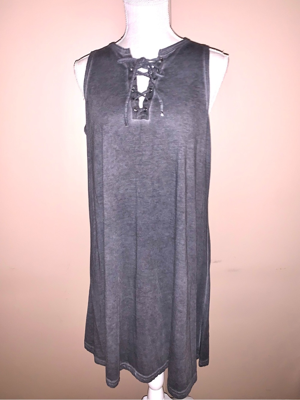 Charcoal Gray Women's Tank Top Dress